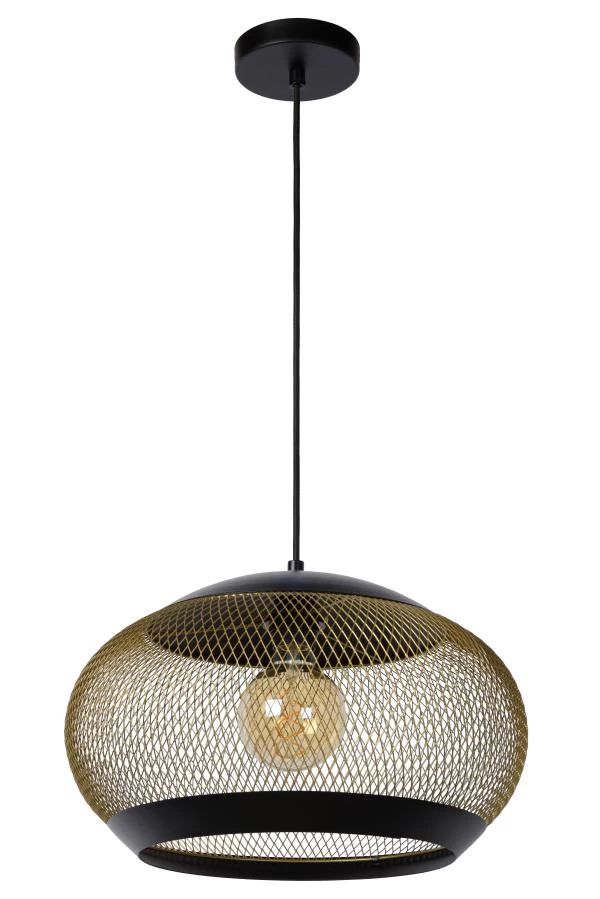 Lucide LUCAS - Pendelleuchten - Ø 40 cm - 1xE27 - Mattes Gold / Messing - UIT